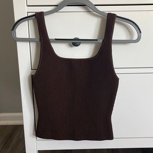 Aritzia brown tank top
